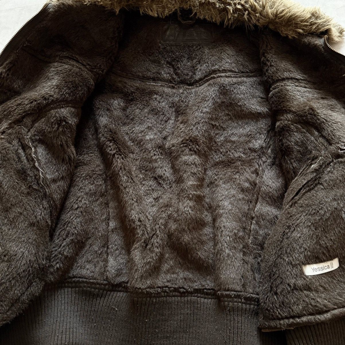Hysteric Glamour × Undercover Leather Y2K Bomber Jacket Fur LGB If Six Was Nine Vibe Size L / US 10 / IT 46 - 8 Thumbnail