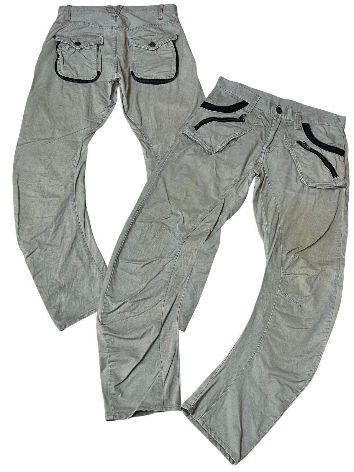 PPFM SICK🔥JAPANESE PPFM CURVE LEG DISTRESSED PANTS Size US 32 / EU 48 - 1 Thumbnail