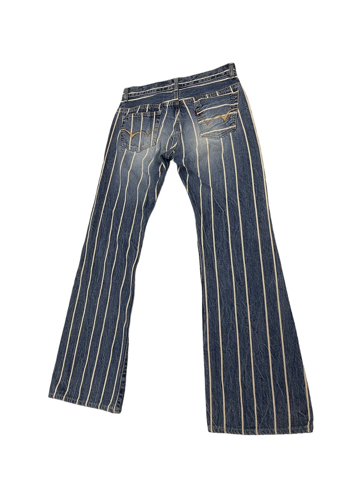 Edwin × Vintage Vintage Edwin Striped Flare Disclosed Denim Jeans Size US 29 - 8 Thumbnail