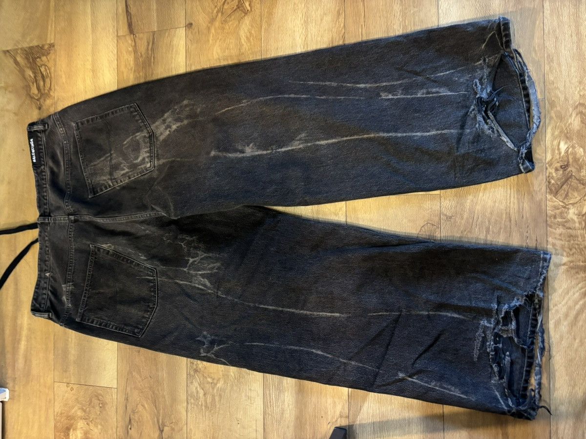 Balenciaga Mud Show brown/black bleached distressed baggy jeans Size US 30 / EU 46 - 5 Thumbnail