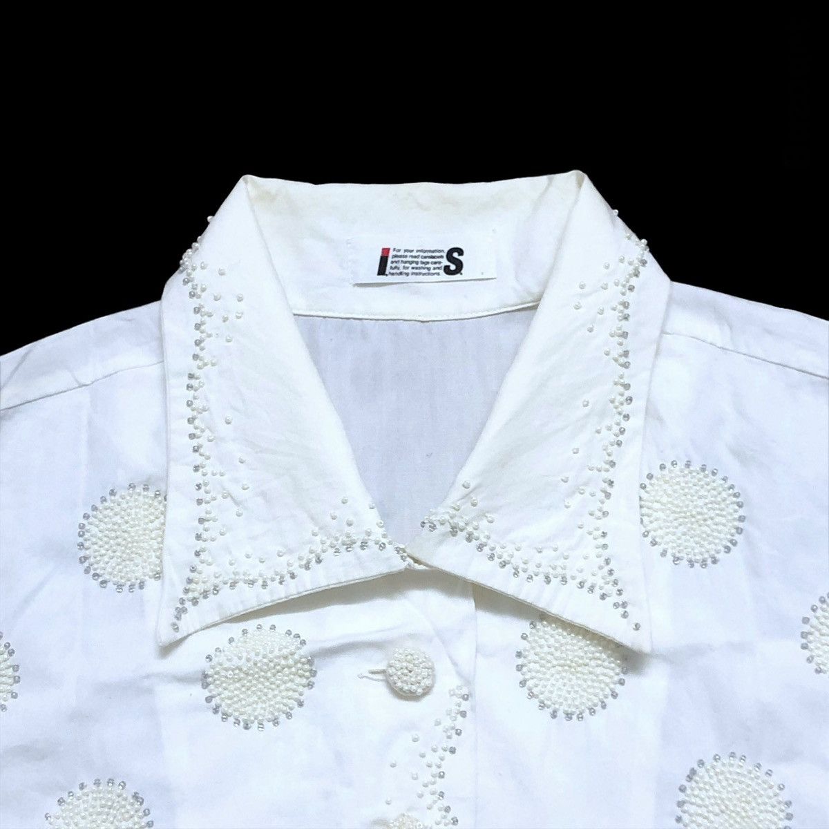 Issey Miyake 80s Issey Miyake I.S Care Label Sequined L/S Size M / US 6-8 / IT 42-44 - 3 Thumbnail