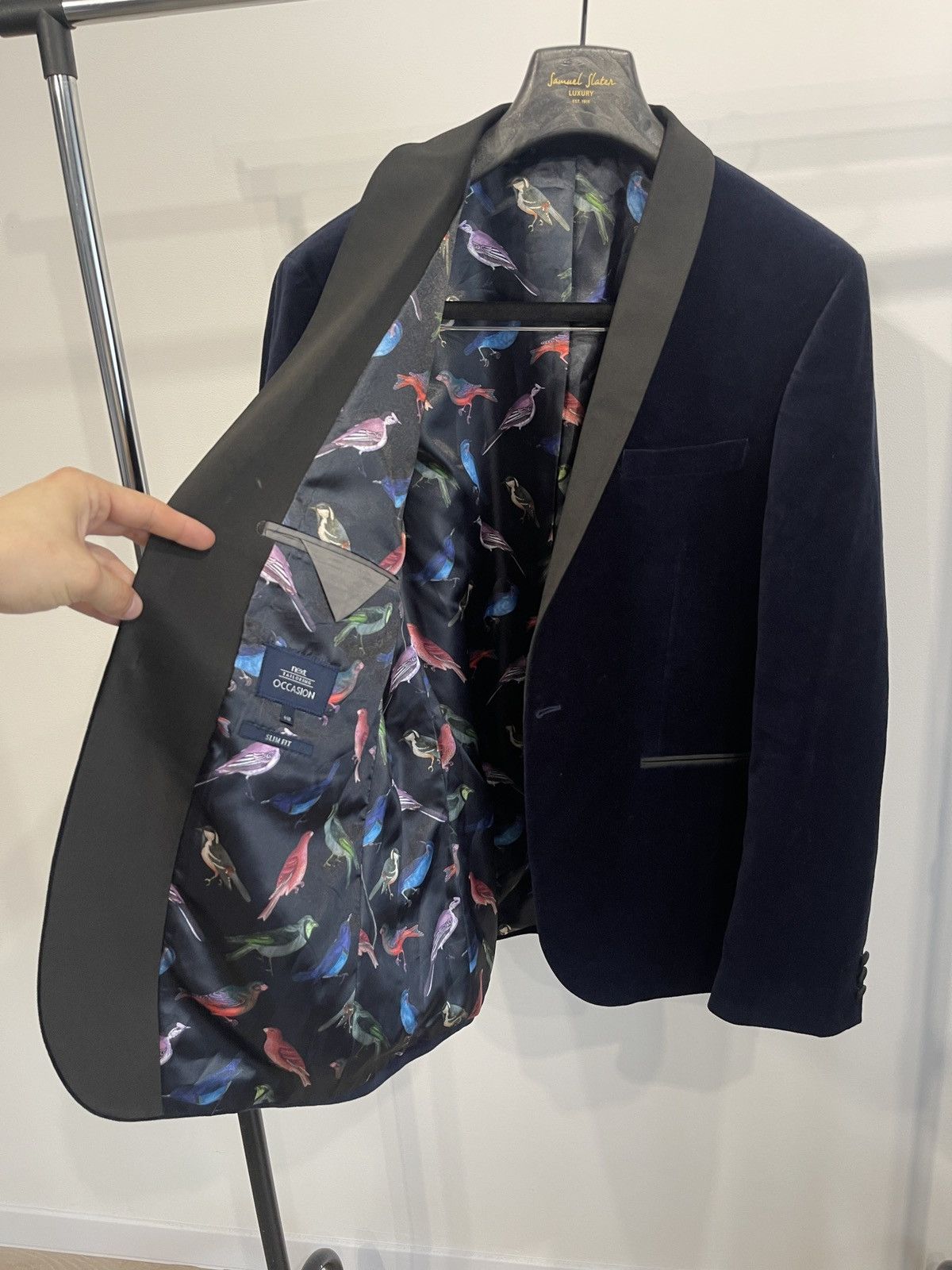 NEXT Velvet jacket classic blazer sport coat 44R Size 44R - 5 Thumbnail