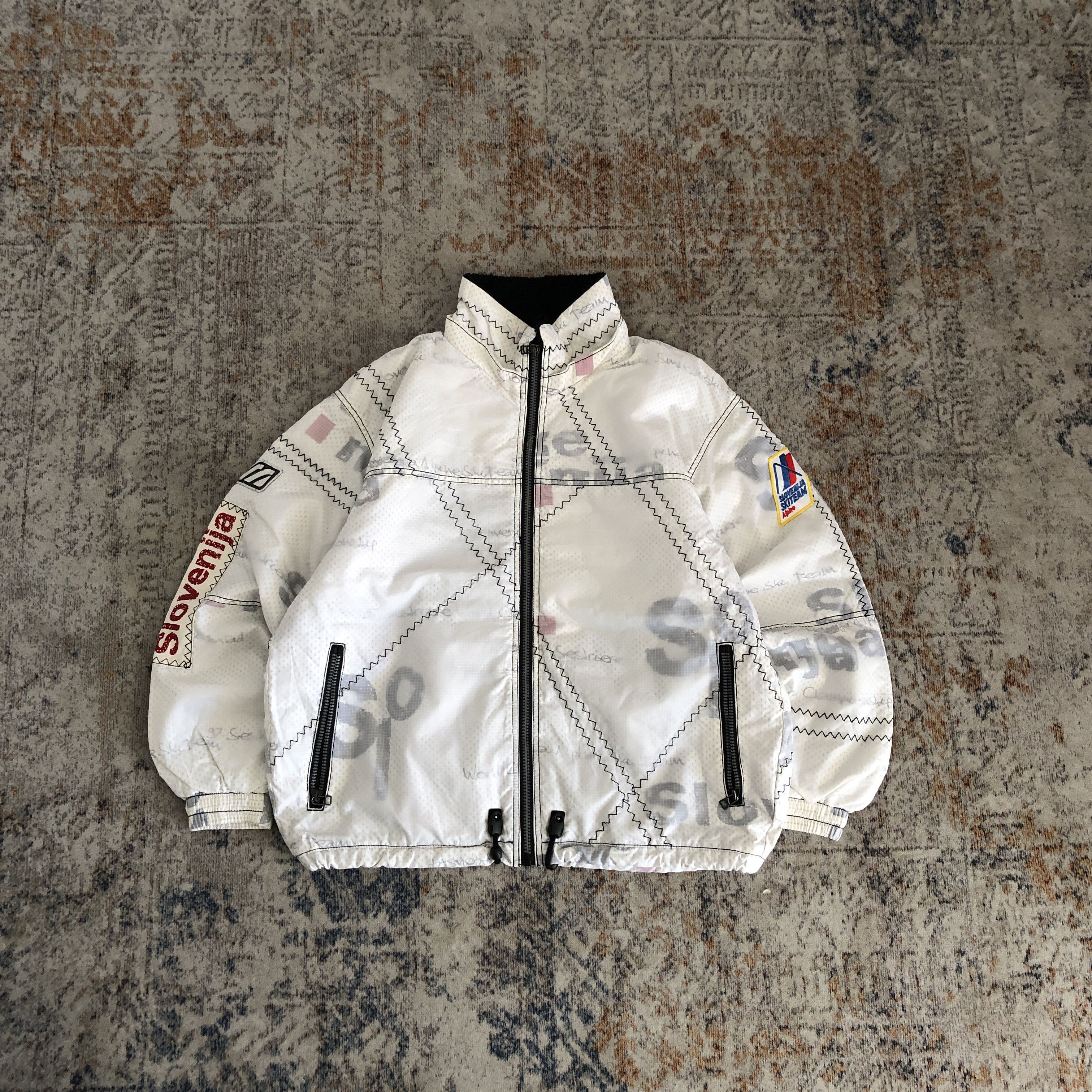 image of Vintage Mizuno Ski Slovenija in White, Men's (Size Medium)