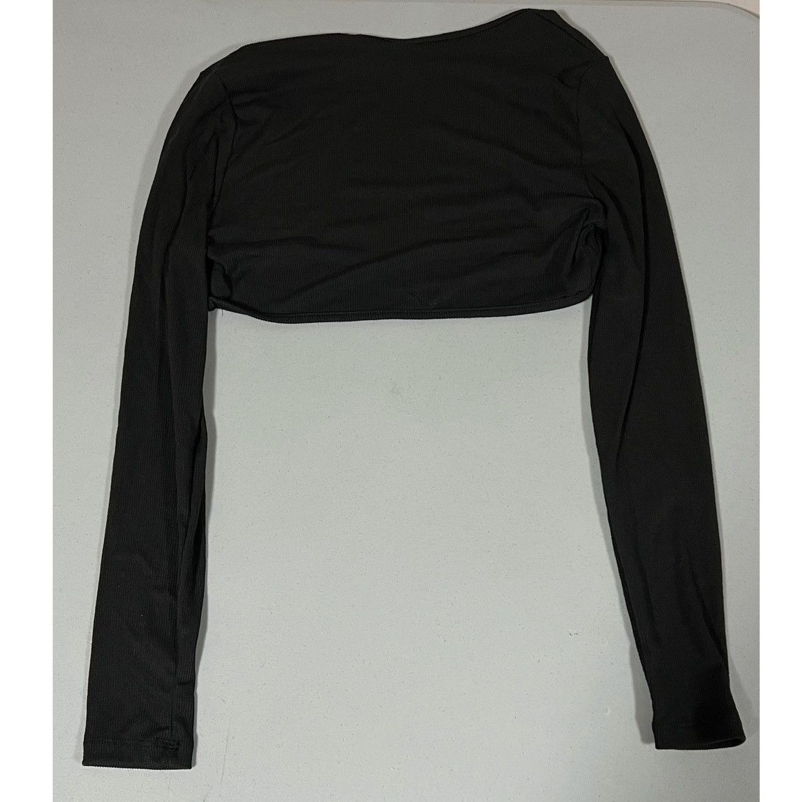 Japanese Brand Black Solid Long Sleeve Shrug Cardigan Shirt Top Size S 🖤 Size S / US 4 / IT 40 - 4 Thumbnail