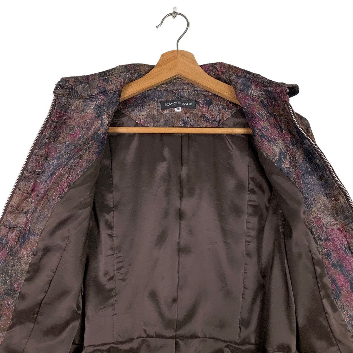 Japanese Brand MASQUERADE Fullprint Studded Zipper Jacket #0107-C6 Size S / US 4 / IT 40 - 13 Thumbnail