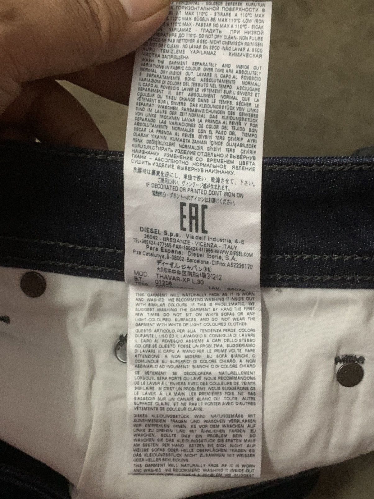 Diesel Diesel Industry Skinny Denim Jeans Size US 34 / EU 50 - 9 Thumbnail
