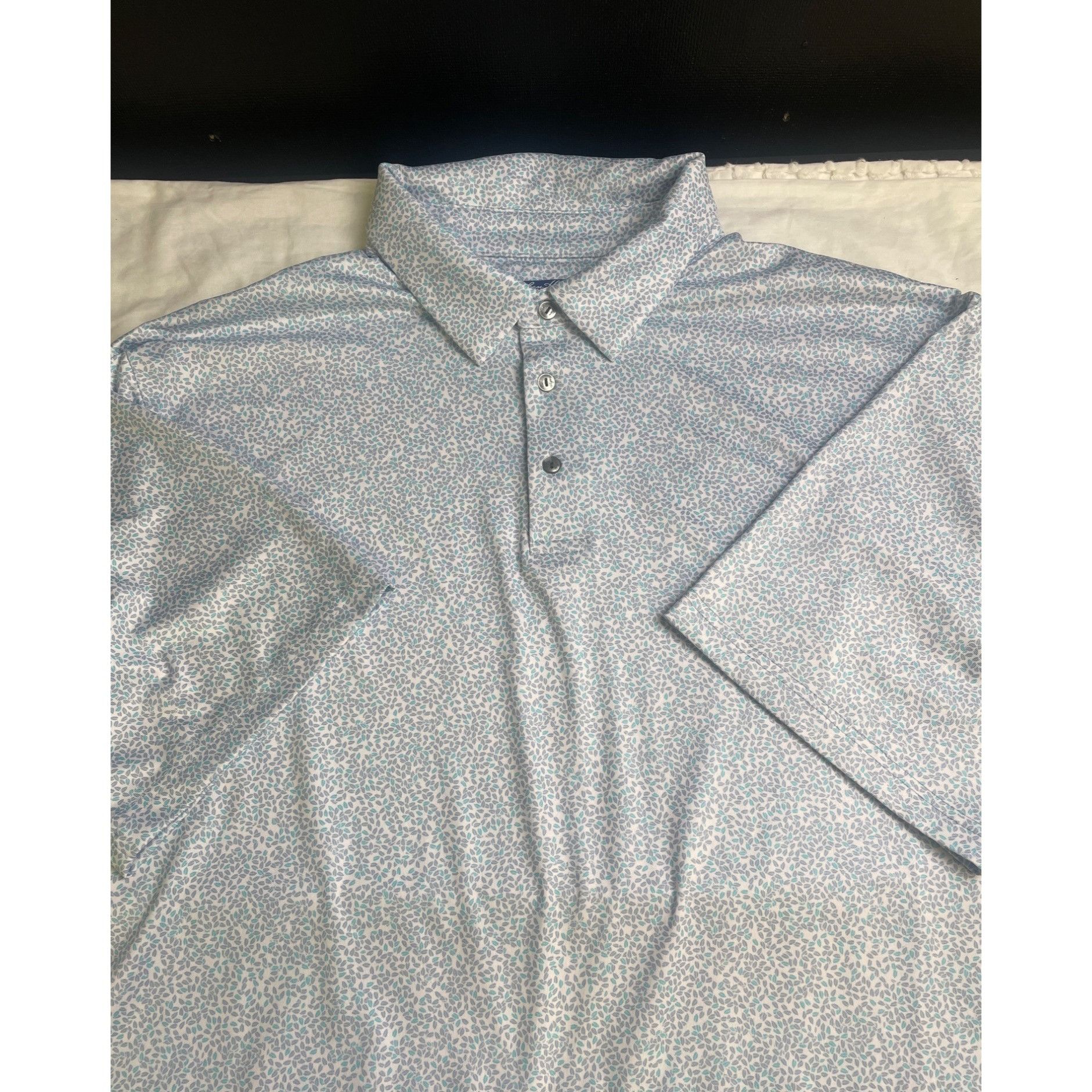 Other Ben Hogan Men's Blue Tiny leaf design Golf/Polo Shirt Sleeve Size US XXL / EU 58 / 5 - 4 Thumbnail