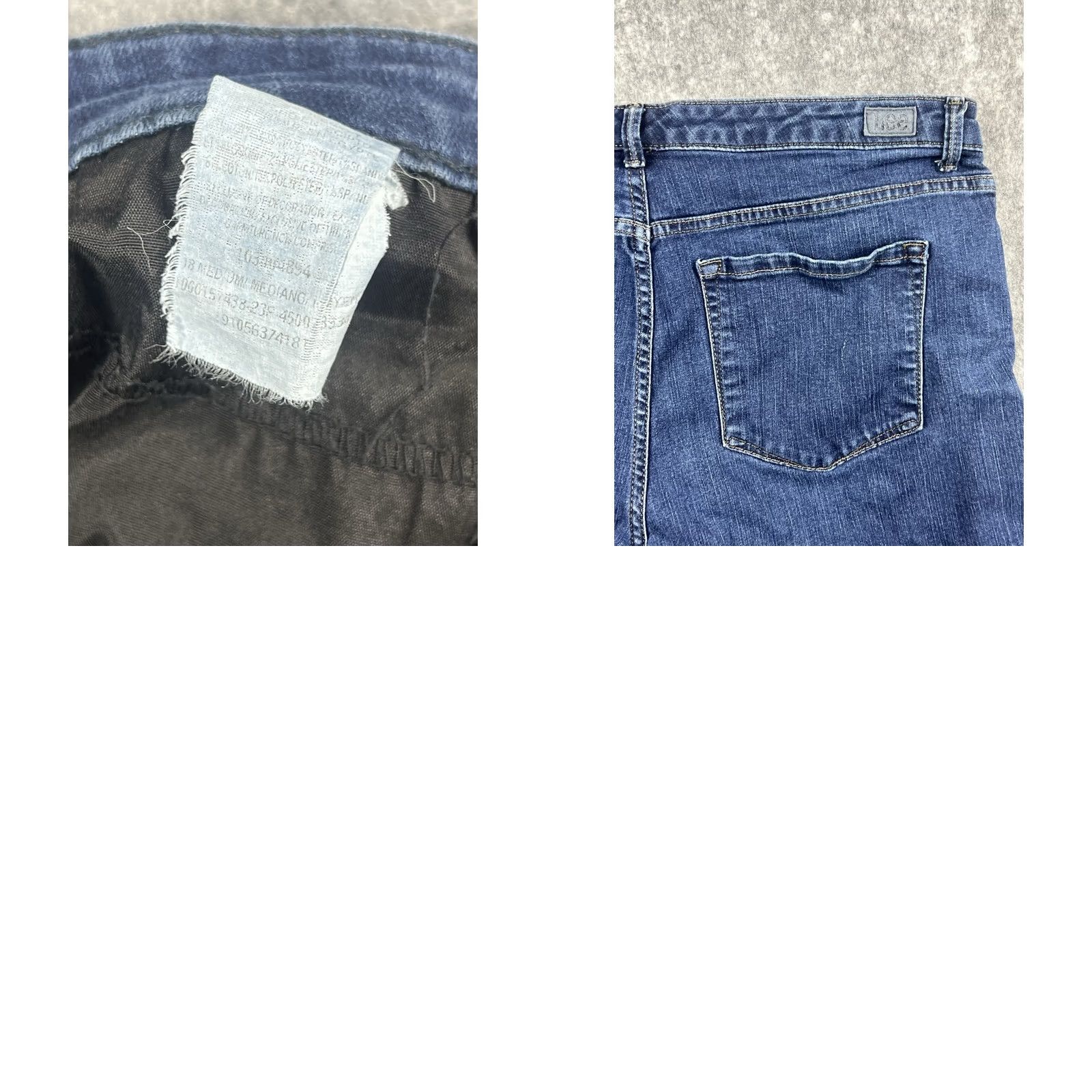 Lee Lee Jeans Women Relaxed Straight High Rise Denim Slimming Stretch 18M Blue 34 in 27 in Inseam Regular 18 Size 24" / US 00 / IT 34 - 8 Thumbnail
