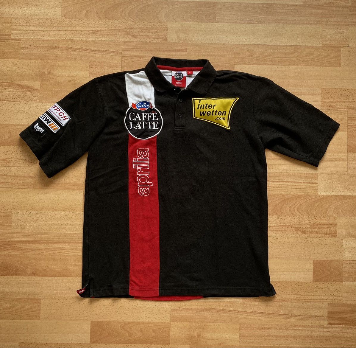Other Aprilia Grand Prix Moto GP Caffe Latte Team Agip Polo TShirt Size US L / EU 52-54 / 3 - 1 Thumbnail