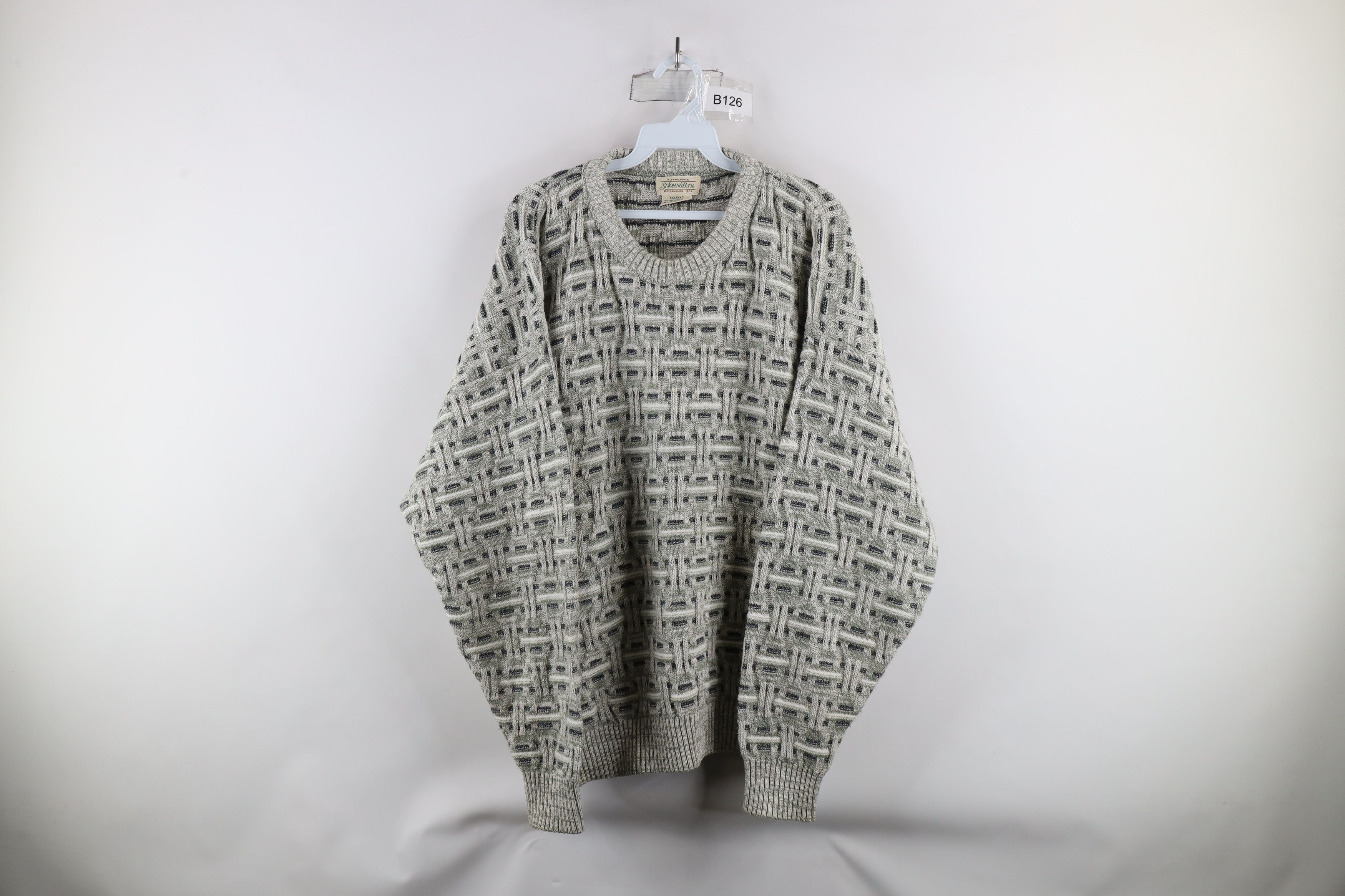 Vintage Vintage 90s Streetwear Knit Cross Weave Cosby Dad Sweater Size US XXL / EU 58 / 5 - 1 Thumbnail