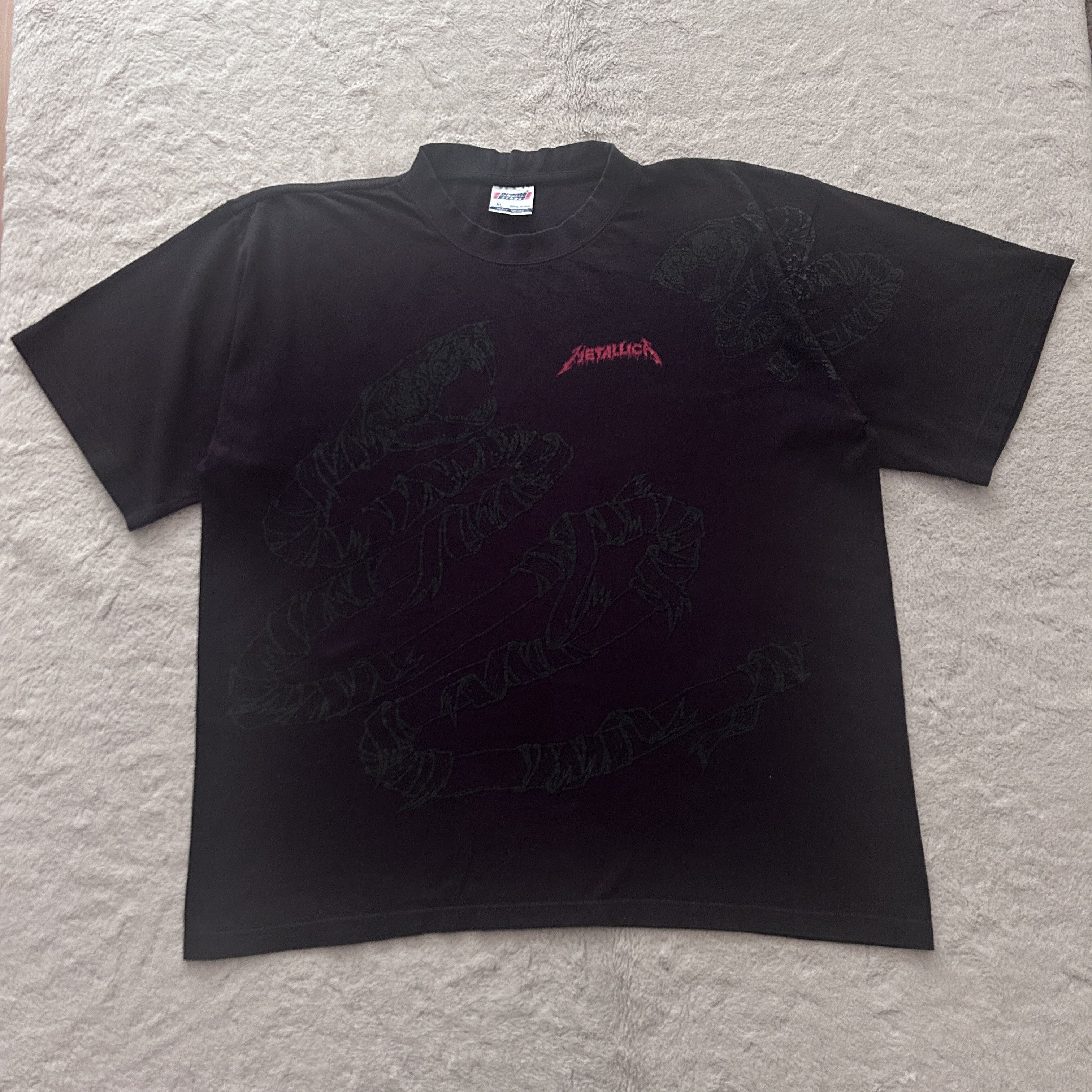 Band Tees Vintage Metallica Black Album AOP 90's Band T-shirt Size US XL / EU 56 / 4 - 1 Thumbnail
