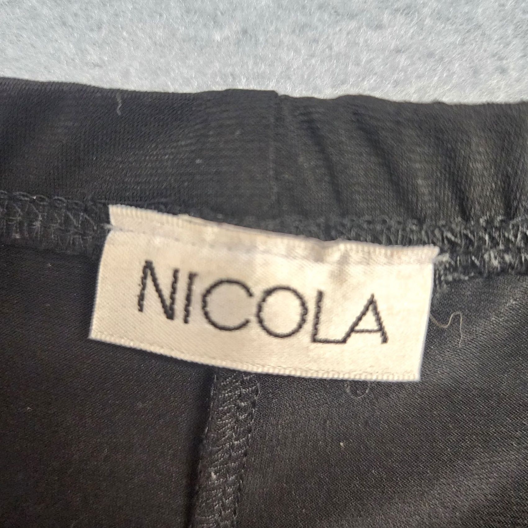 Vintage Nicola Skirt Womens Medium Black Pull On Stretch Flare A-Line Boho Midi Size 32" / US 10 / IT 46 - 3 Thumbnail