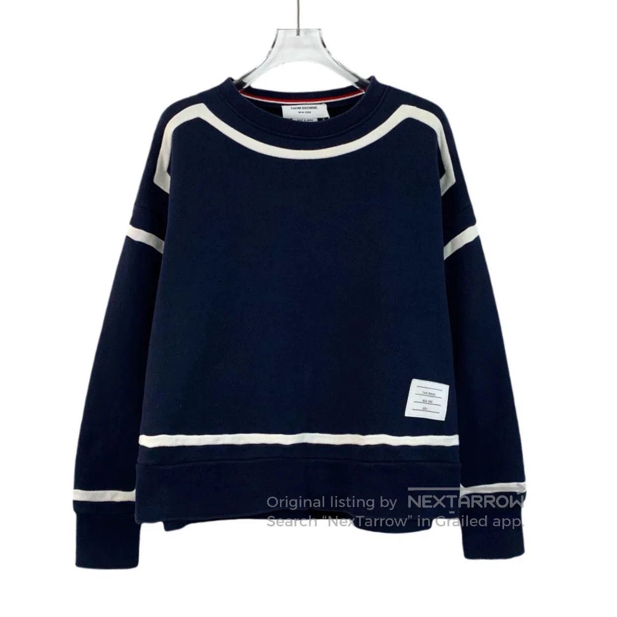 Thom Browne thom browne navy long sleeve sweatshirt. Size US S / EU 44-46 / 1 - 1 Thumbnail