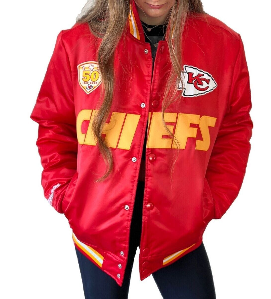 Mitchell & Ness MItchell & Ness NFL Kansas City Chiefs Bomber Jacket Size S / US 4 / IT 40 - 4 Thumbnail