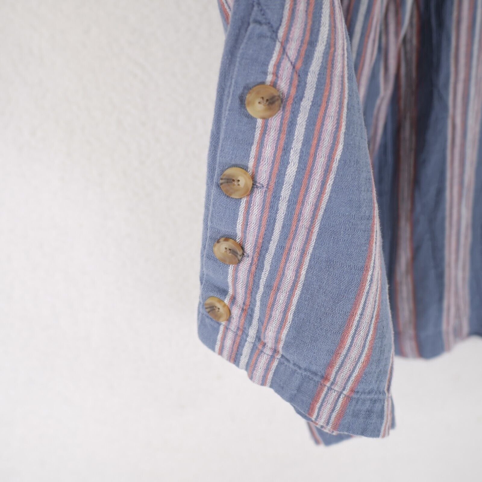 Designer A.n.a. XL Wide Leg Capri Pants Blue Pink Striped High Rise 3 Size 36" / US 14 / IT 50 - 3 Thumbnail