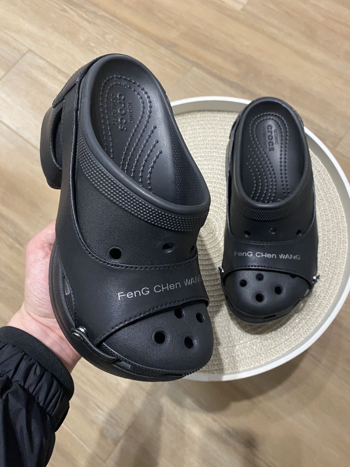 Crocs x Feng Chen Wang Black Siren Clogs M5 W7 Authentic