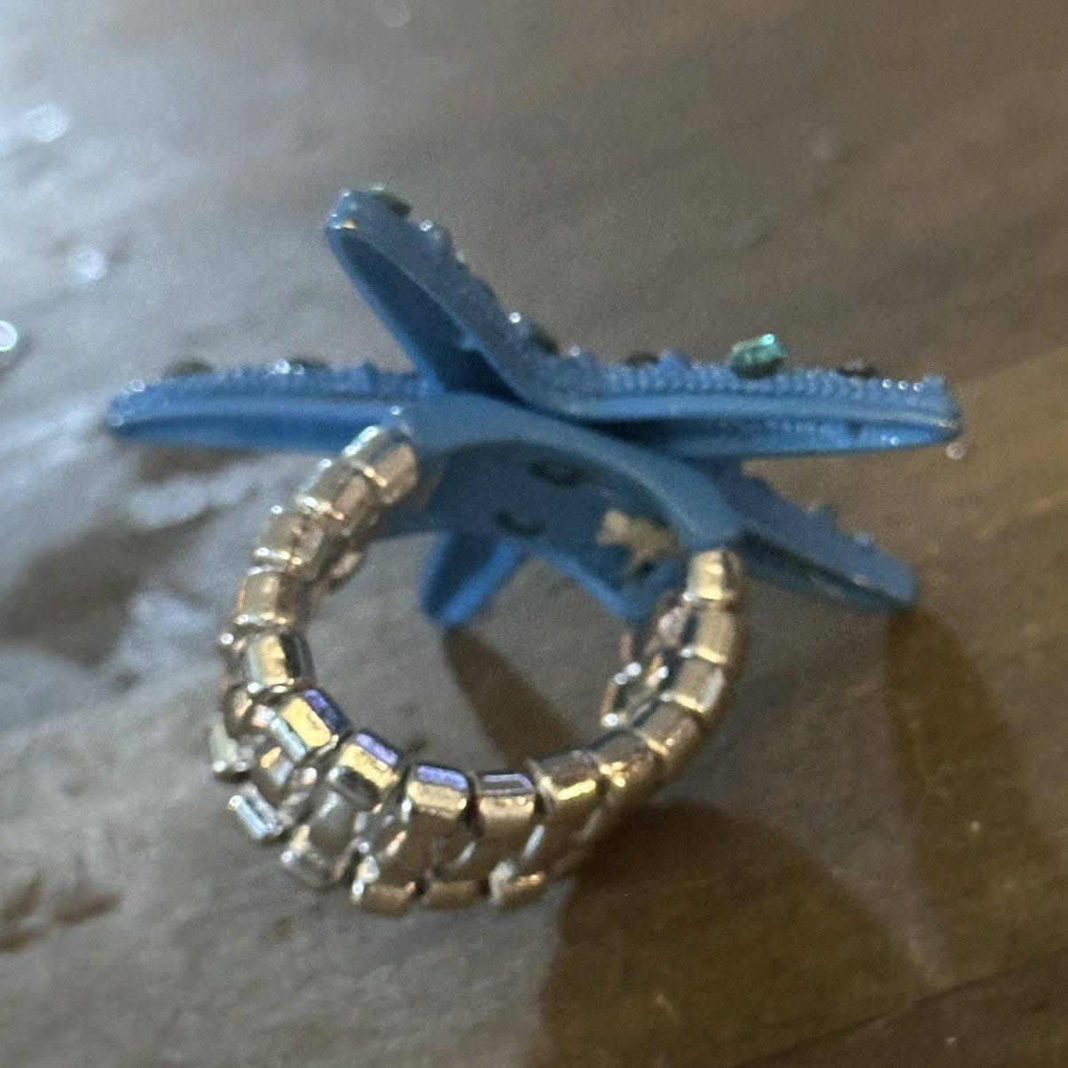 Other Blue rhinestone starfish stretch ring Size ONE SIZE - 5 Thumbnail