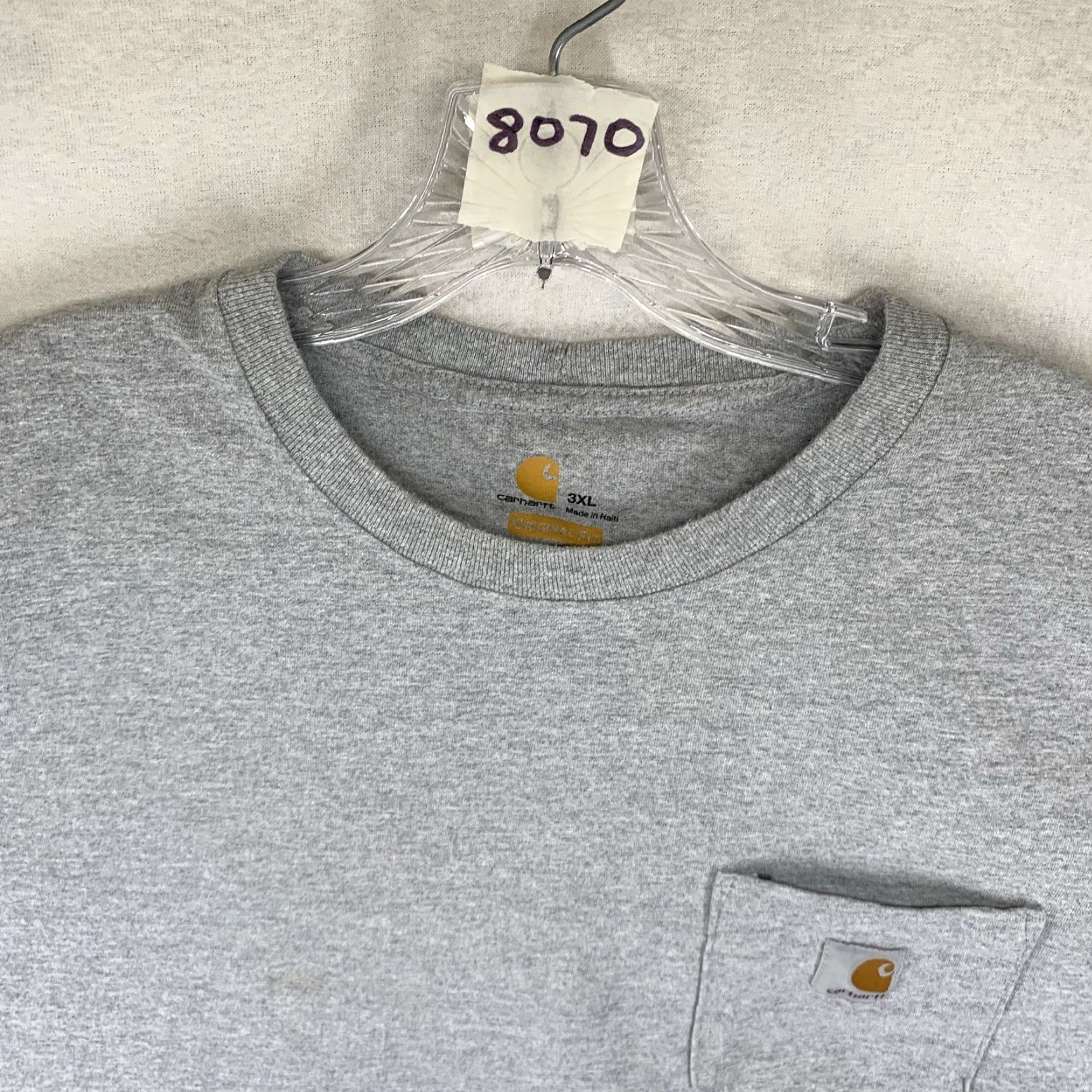 Carhartt Carhartt T-Shirt Men 3XL Gray Short Sleeve Crew Neck Workwear Logo Pocket All Seasons Size US XXL / EU 58 / 5 - 5 Thumbnail