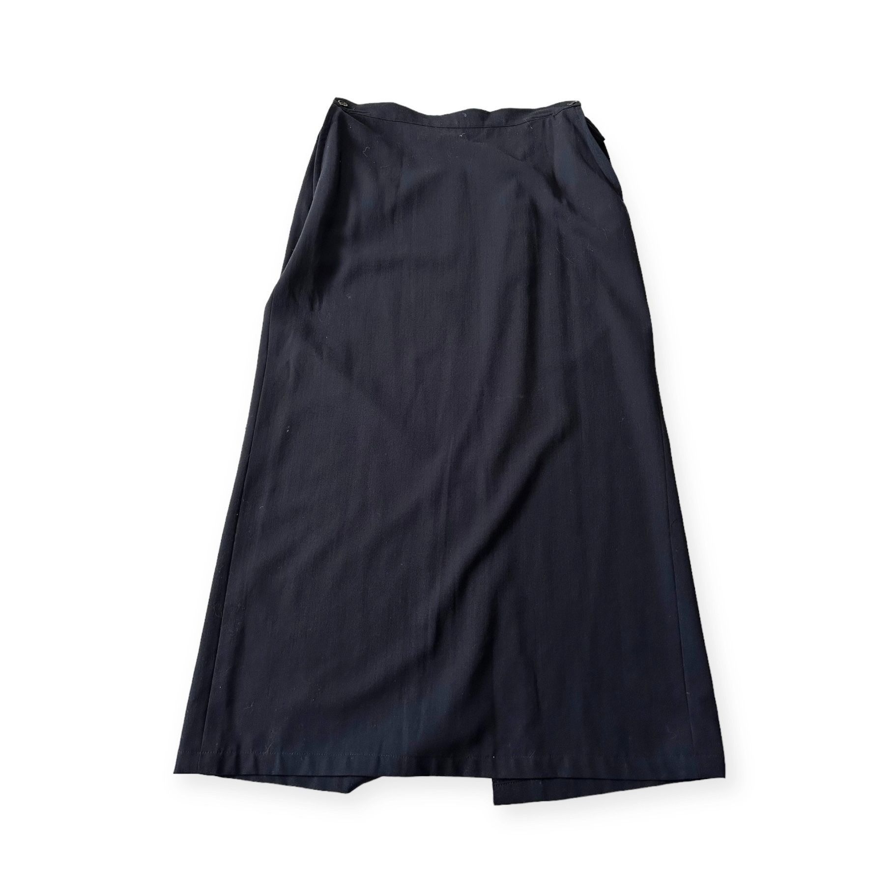 Y's Vintage 90s, Y’s Yohji Yamamoto Dark Navy wool midi skirt, S Size 28" / US 6 / IT 42 - 5 Thumbnail