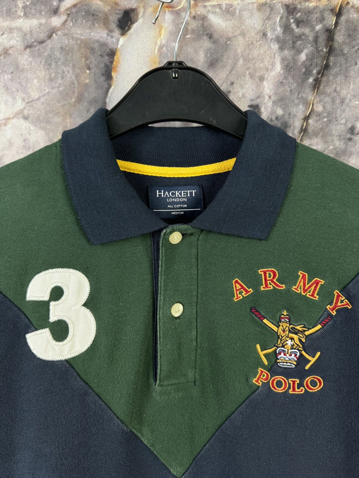 Hackett Men’s Hackett Army Polo Shirt Long Sleeve Regby Size Medium Size US M / EU 48-50 / 2 - 7 Thumbnail