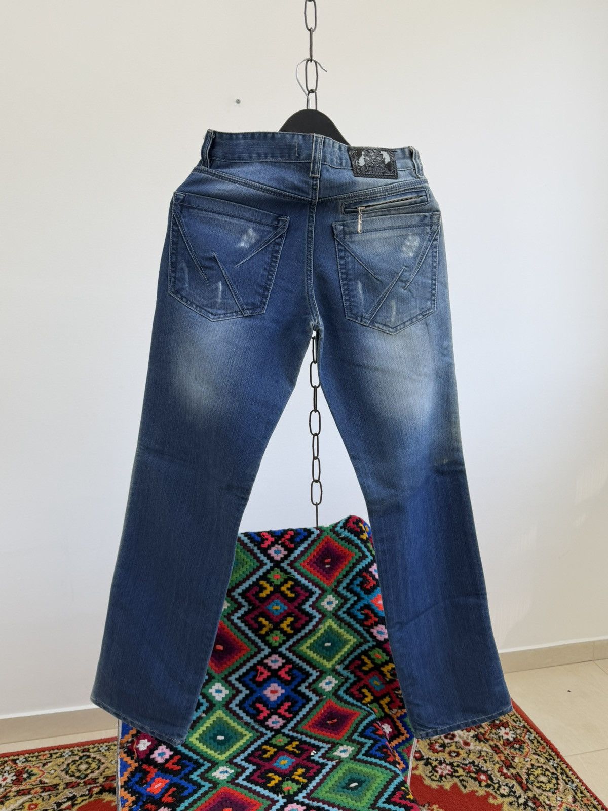 Japanese Brand Vintage Streetwear Baggy Flared Bootcut Denim Y2K Jeans Size US 30 / EU 46 - 7 Thumbnail