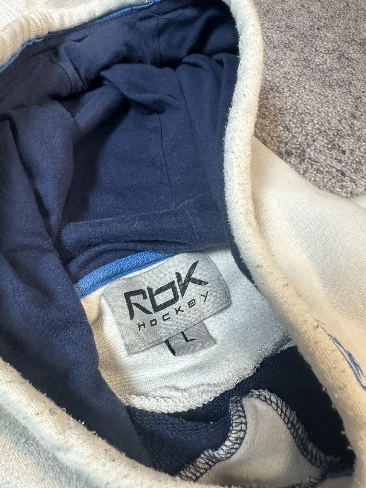 NHL × Reebok × Vintage Y2K Vintage Reebok RBK Logo Hoodie Hockey Rare Streetwear L Size US L / EU 52-54 / 3 - 4 Thumbnail