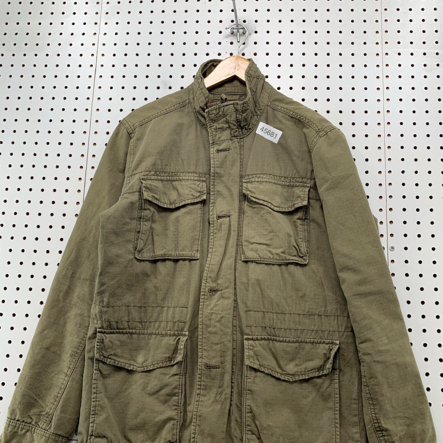 American Eagle Outfitters American Eagle Jacket Mens Small Green Army Field Coat Rip Stop Military Size US S / EU 44-46 / 1 - 2 Thumbnail