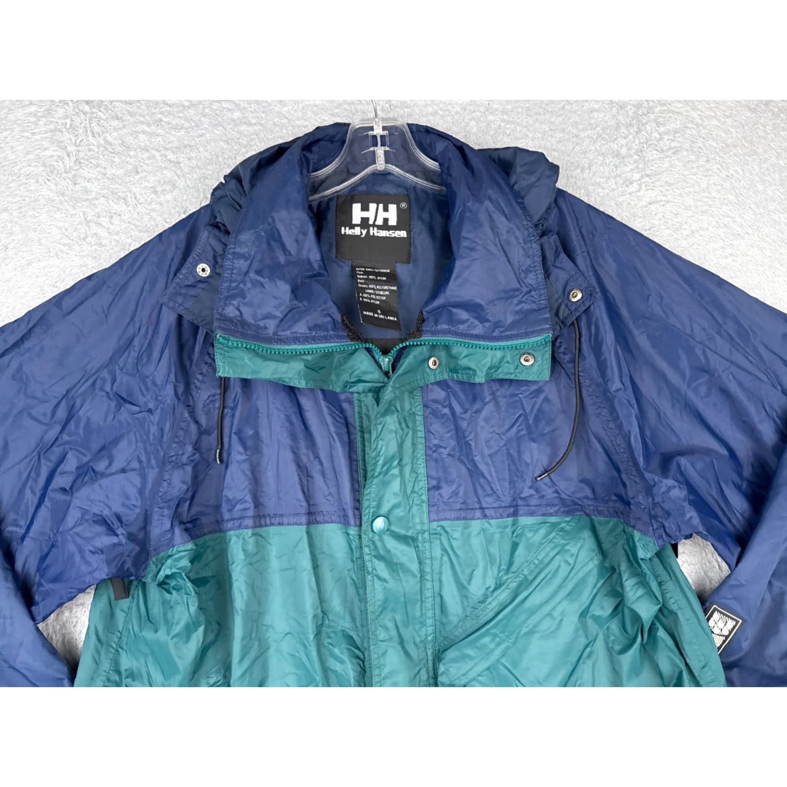 Helly Hansen Helly Hansen Jacket Womens Small Blue Green Waterproof Breathable Hood Rain Wind Full Zip Size S / US 4 / IT 40 - 6 Thumbnail