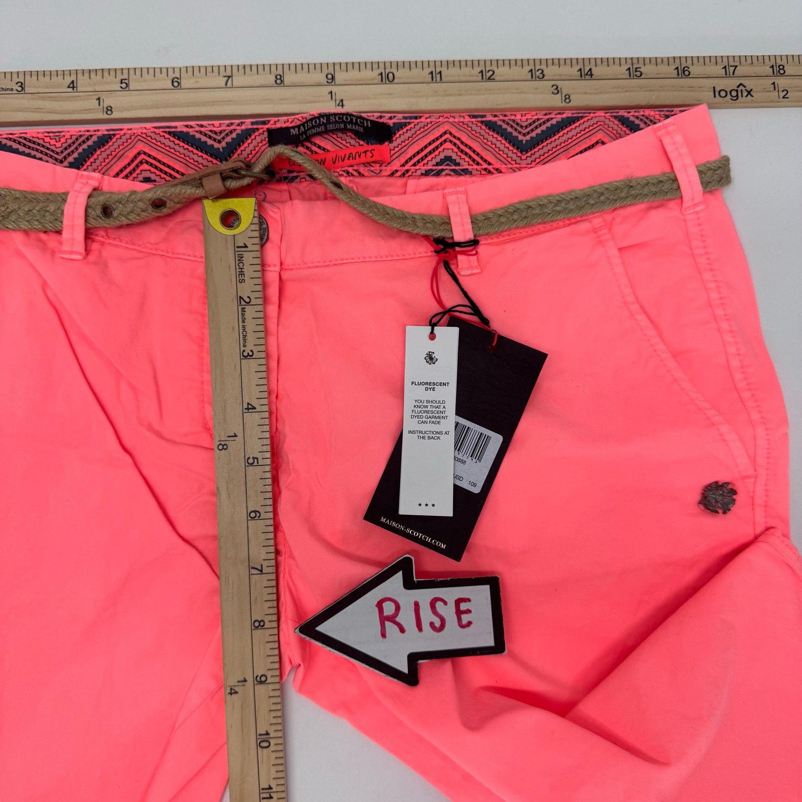 Maison Scotch Maison Scotch Womens sz 29/34 Lightweight Belted Chinos Pant Size 29" - 5 Thumbnail