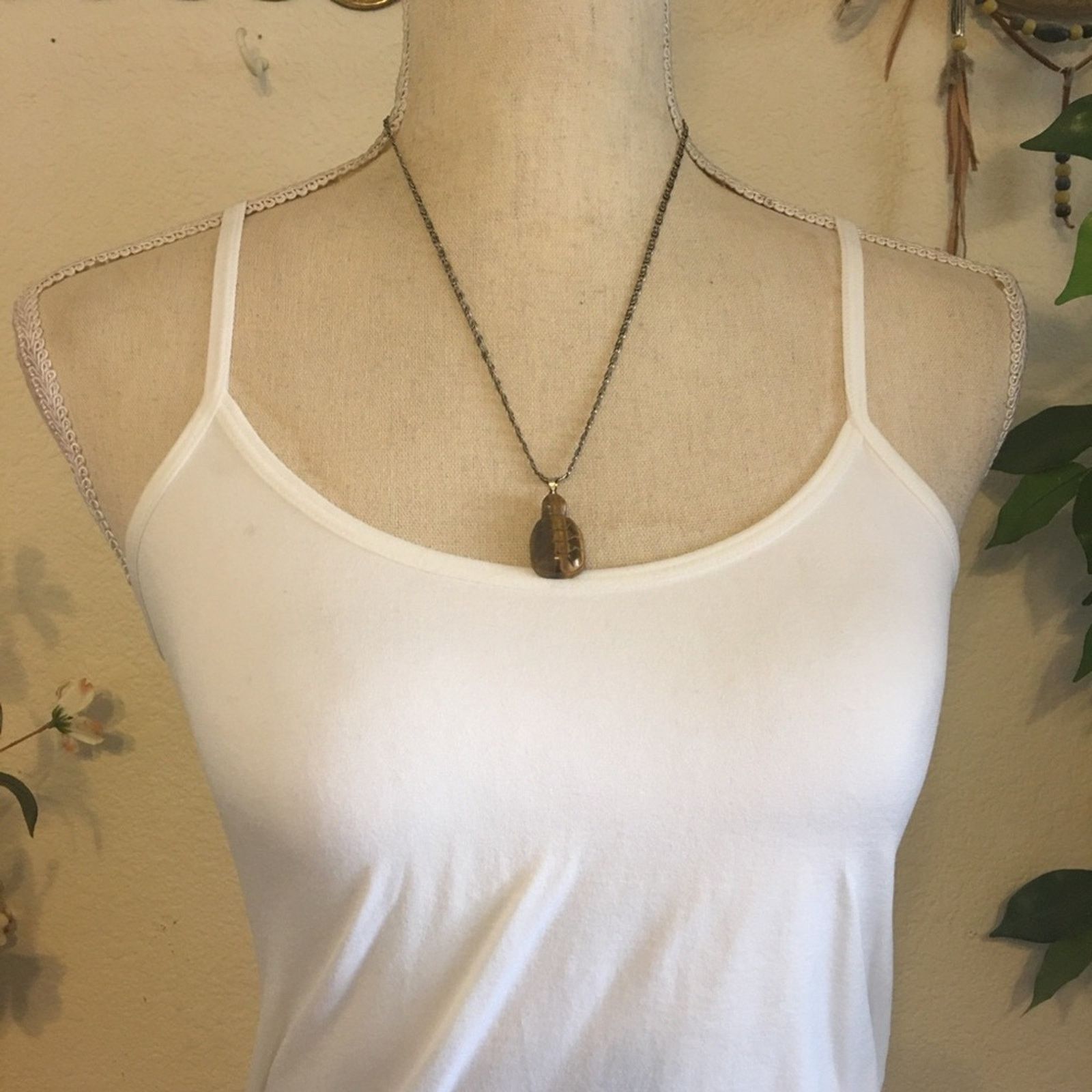 Vintage Vintage genuine tiger eye turtle pendant on chain Size ONE SIZE - 4 Thumbnail
