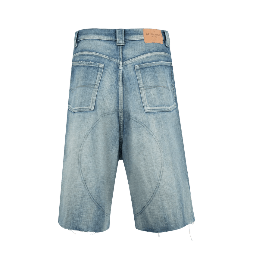 Balenciaga o1h1sh11225 Knee Dart Shorts in Light Blue Size US 32 / EU 48 - 3 Thumbnail
