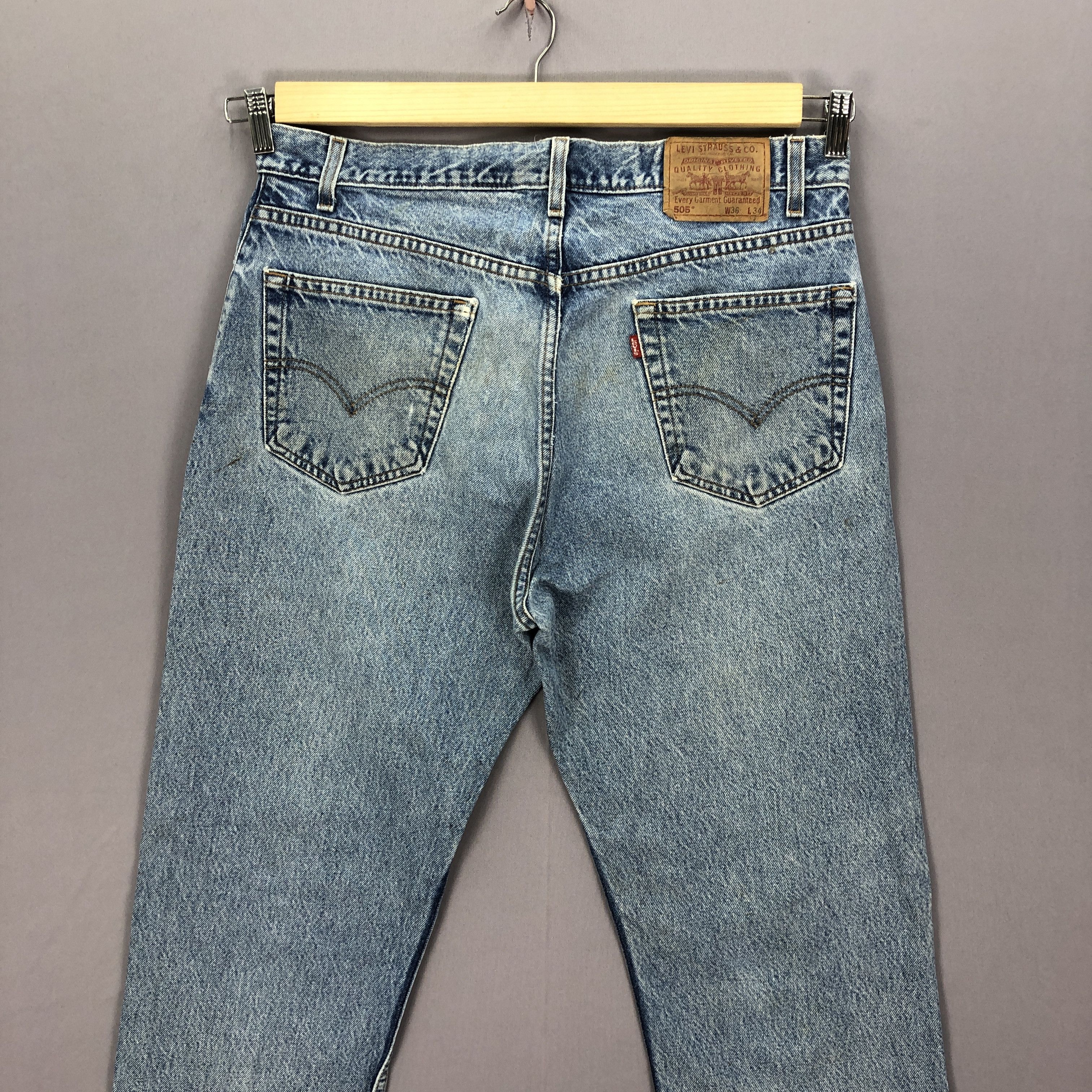 Levi's × Vintage Vintage Levis Stonewash Jeans Levi's Faded Light Wash Denim Size US 34 / EU 50 - 4 Thumbnail