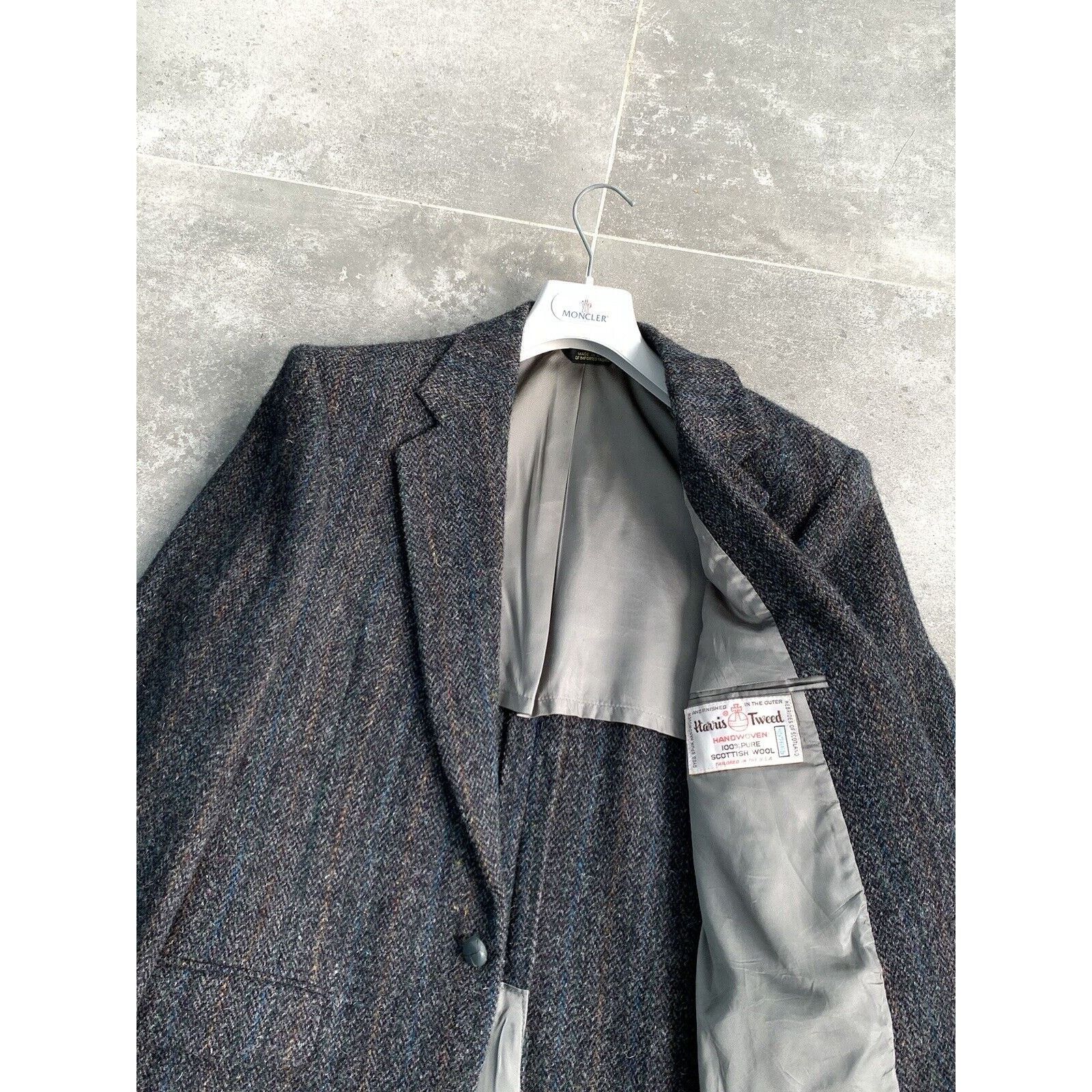 Harris Tweed × Vintage Men's HARRIS TWEED MADE IN USA Sport Blazer Jacket EU50 UK40 Size 50R - 7 Thumbnail