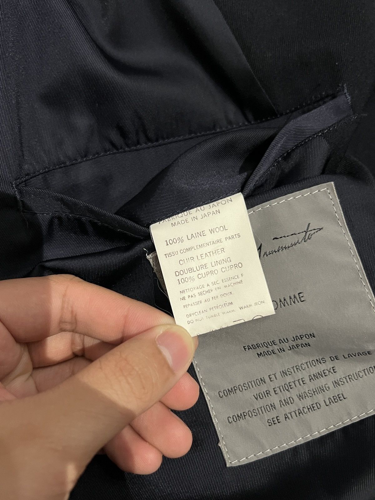 Comme des Garcons Homme Plus AW91 6.1 The Men Yohji Yamamoto Pour Homme Lambskin Jacket Size US L / EU 52-54 / 3 - 7 Thumbnail