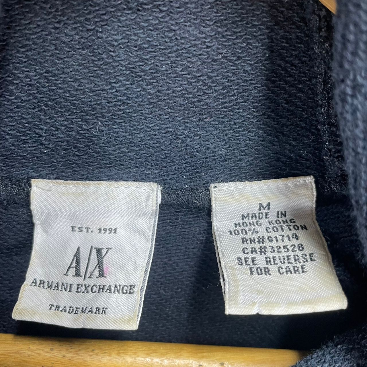 Armani Exchange Vintage Armani Exchange Embroided Logo Pullover Hoodie Size M / US 6-8 / IT 42-44 - 6 Thumbnail