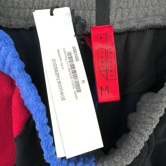 Bethany Williams NWT AW20 Multicolor "NRPF" Recycled Fleece Joggers Size US 29 - 7 Thumbnail