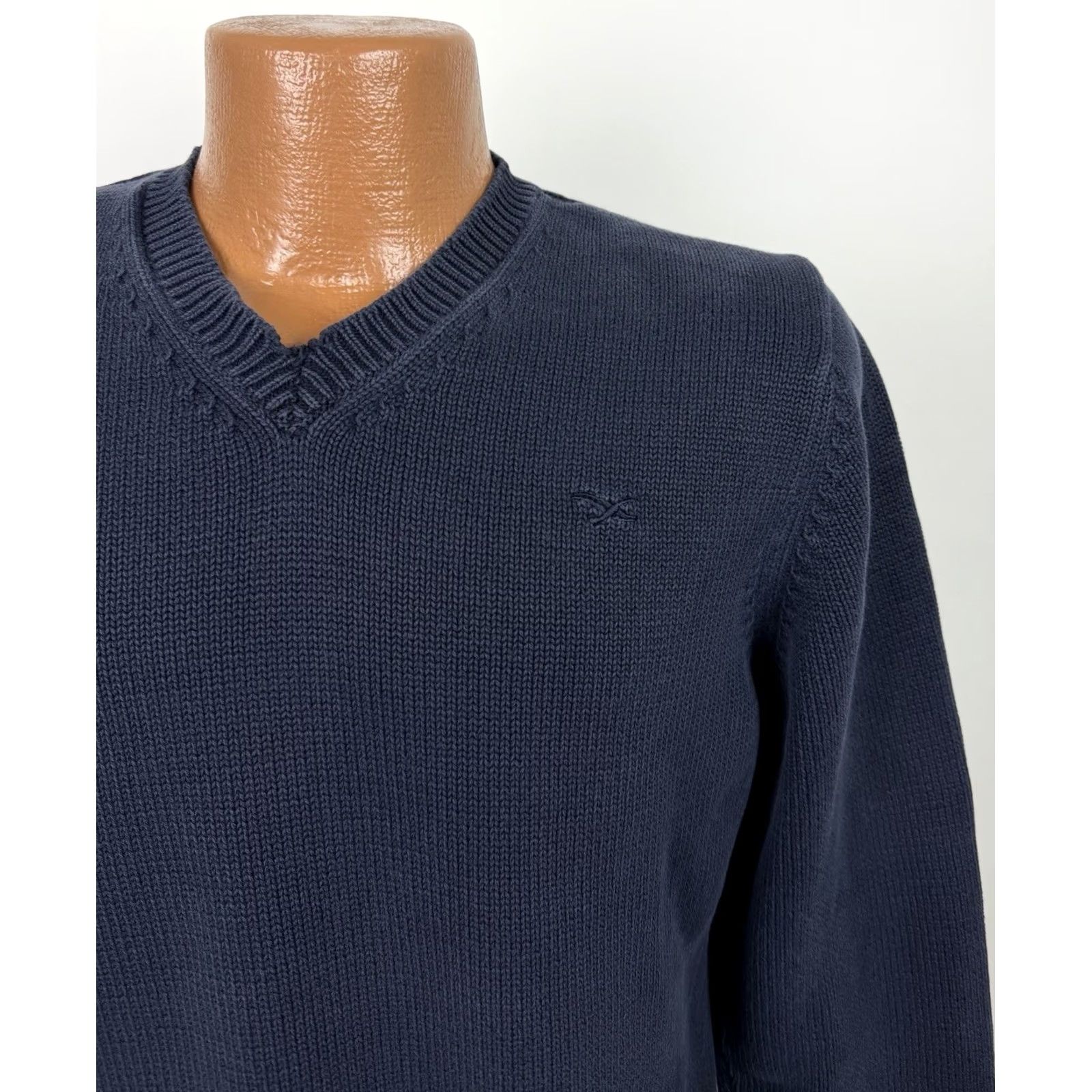 Eddie Bauer VINTAGE Eddie Bauer Sweater Mens Large Tall LT Navy Blue V-Neck Pullover Knit Size US L / EU 52-54 / 3 - 3 Thumbnail
