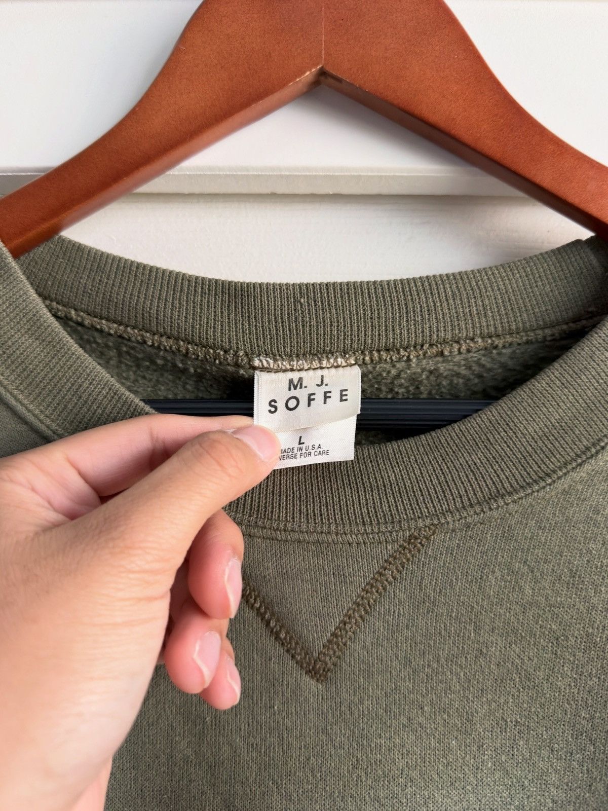 Soffe vintage soffe military usmc olive crewneck size large Size US L / EU 52-54 / 3 - 2 Thumbnail