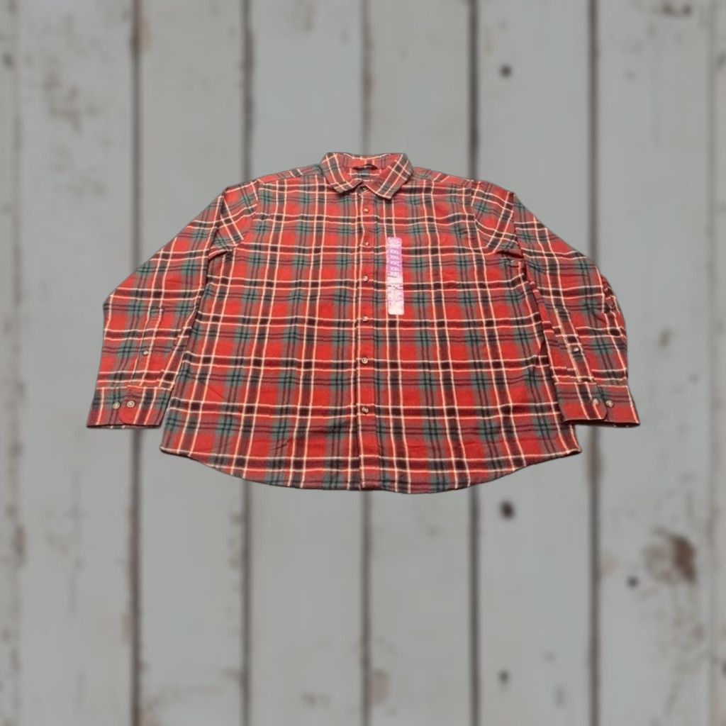 Eddie Bauer NWT Eddie Bauer Flannel Shirt Mens 2XL Red Plaid Long Sleeve Chest Pocket 8267 Size US XXL / EU 58 / 5 - 1 Thumbnail
