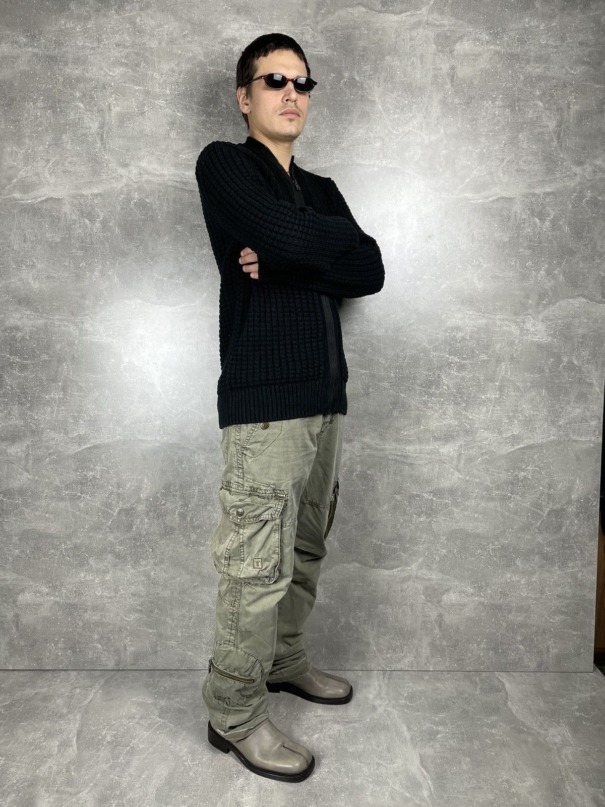 Allsaints 🖤 AllSaints Opium Avant Garde Wool Knitted Cardigan Sweater Size US M / EU 48-50 / 2 - 4 Thumbnail