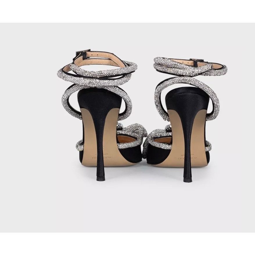 MACH & MACH Mach & Mach Silver Crystal Slingback Pumps - Size 39 Size US 9 / IT 39 - 4 Thumbnail