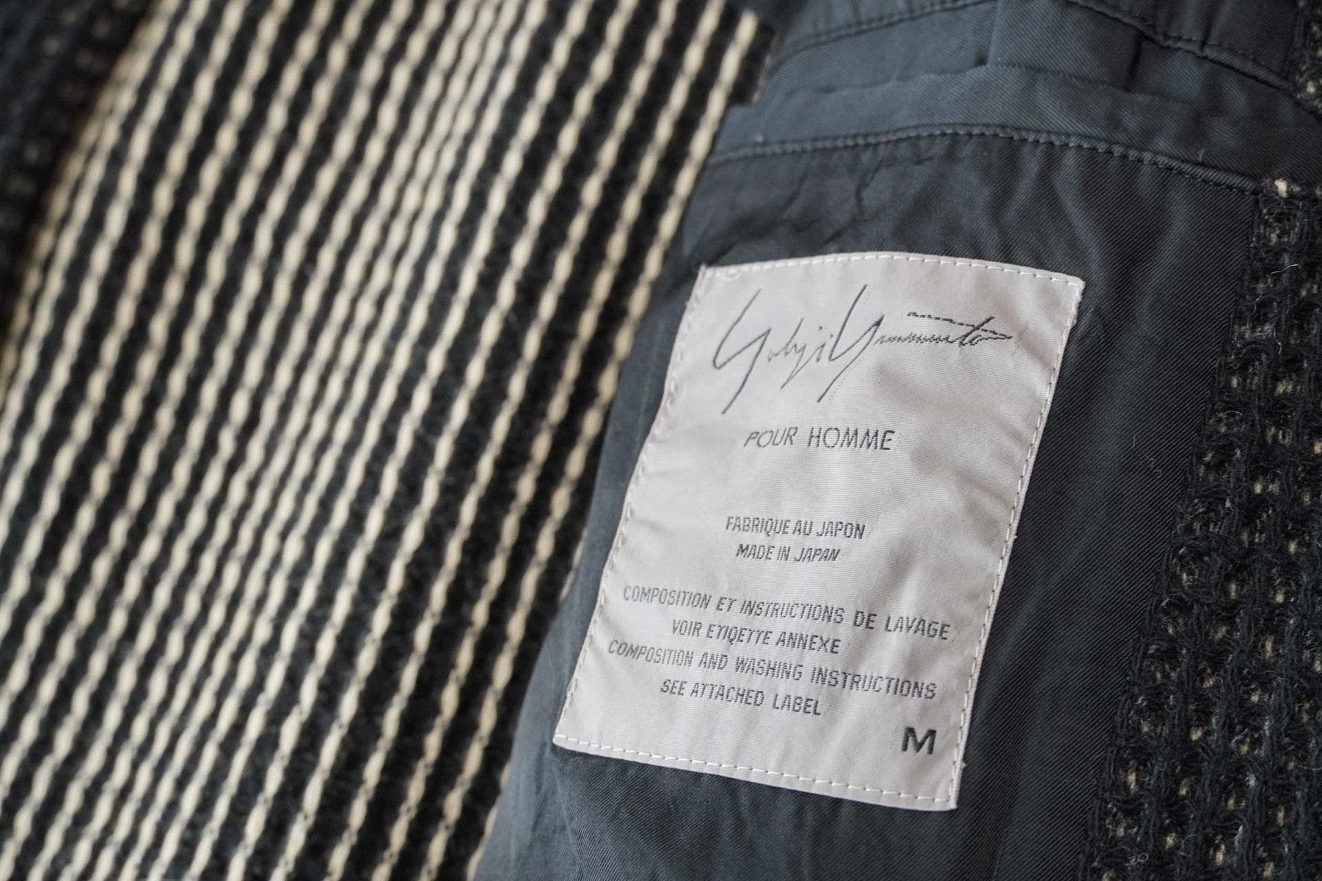 Yohji Yamamoto Yohji Yamamoto 97AW Wax Figure Waffle Check Jacket M Size US M / EU 48-50 / 2 - 5 Thumbnail