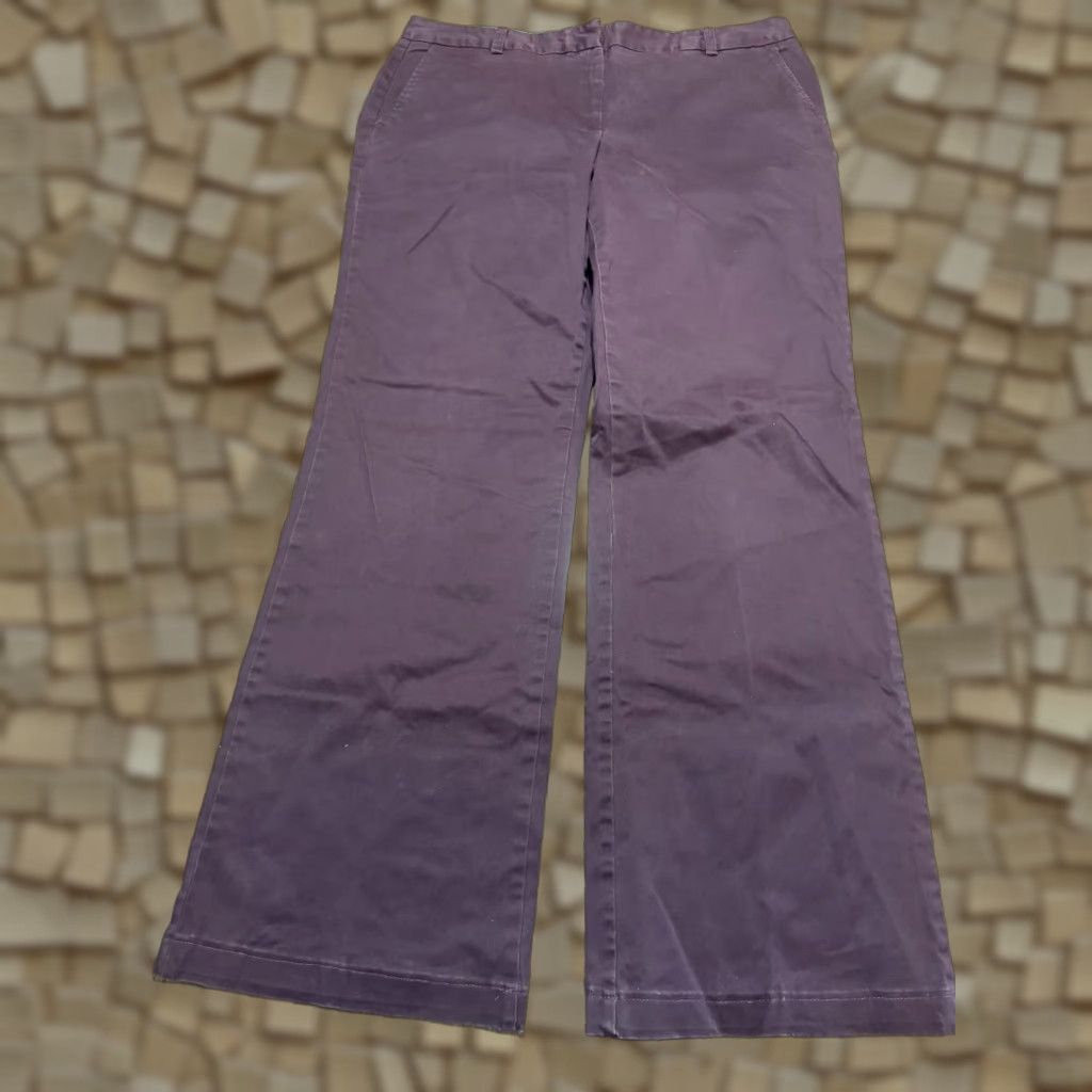 Lands' End Lands' End Jeans Women's Size 16 Purple Brown Dress Pants Bootcut Dark Wash Regular Inseam 31.5 in Size 38" / US 16 / IT 52 - 1 Thumbnail