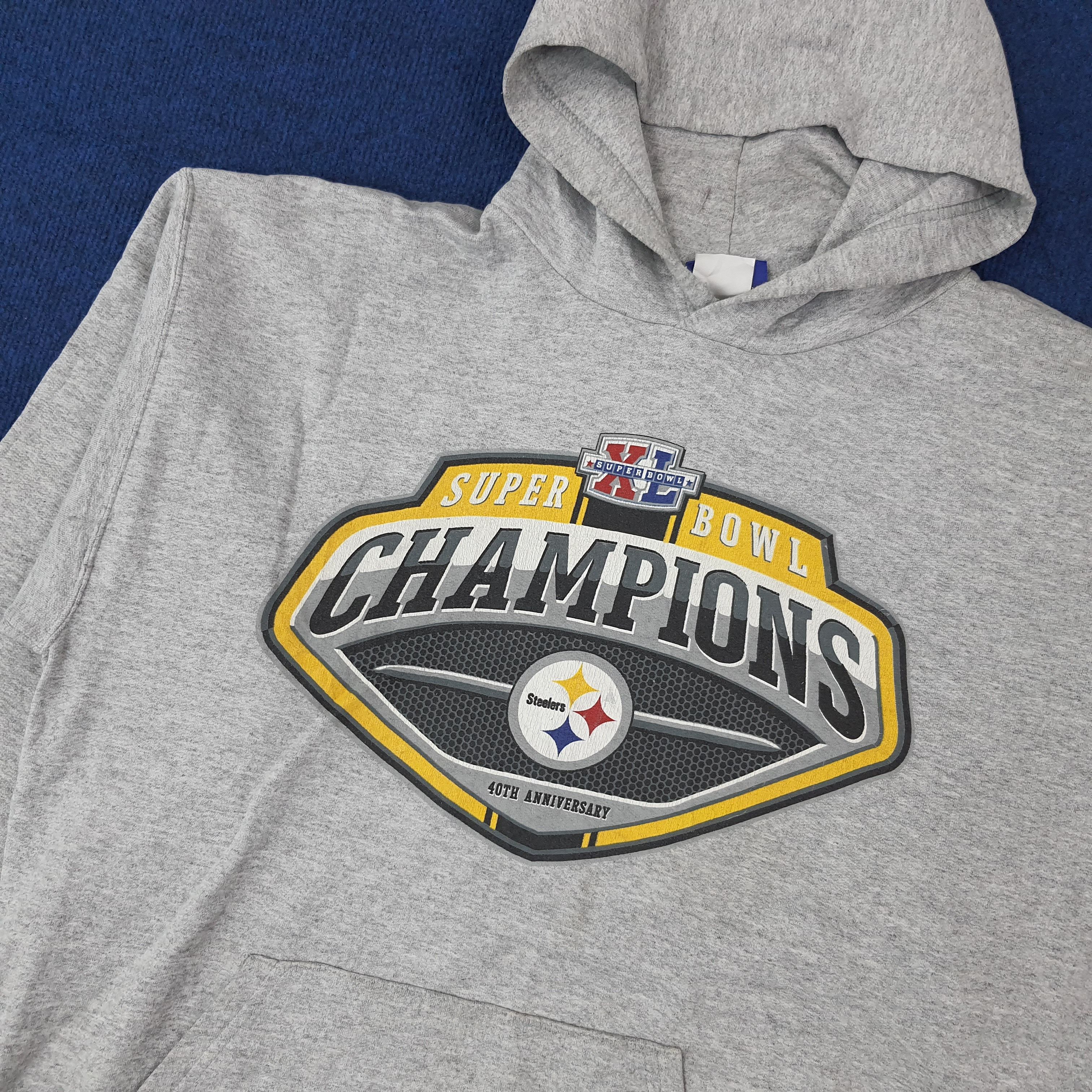 Reebok Vintage Reebok Steelers Super Bowl Champions Hoodie C262N25 Size US L / EU 52-54 / 3 - 2 Thumbnail