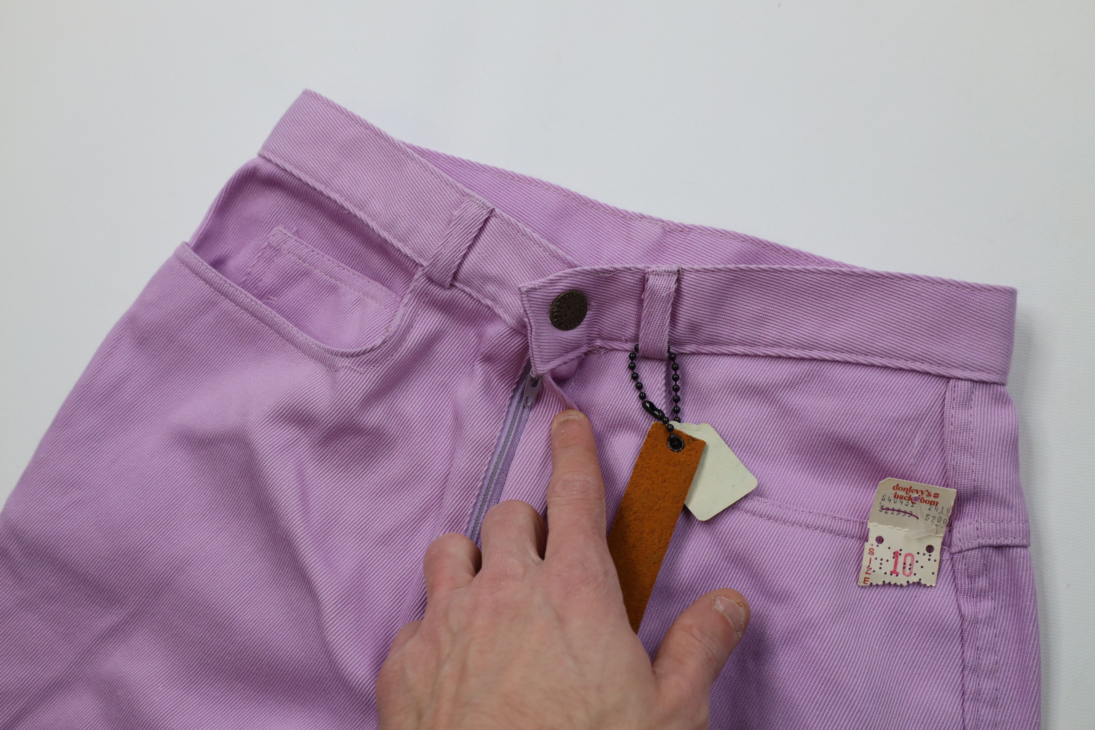 Vintage Deadstock Vintage 70s Streetwear Leg Jeans Purple USA Size 32" / US 10 / IT 46 - 6 Thumbnail