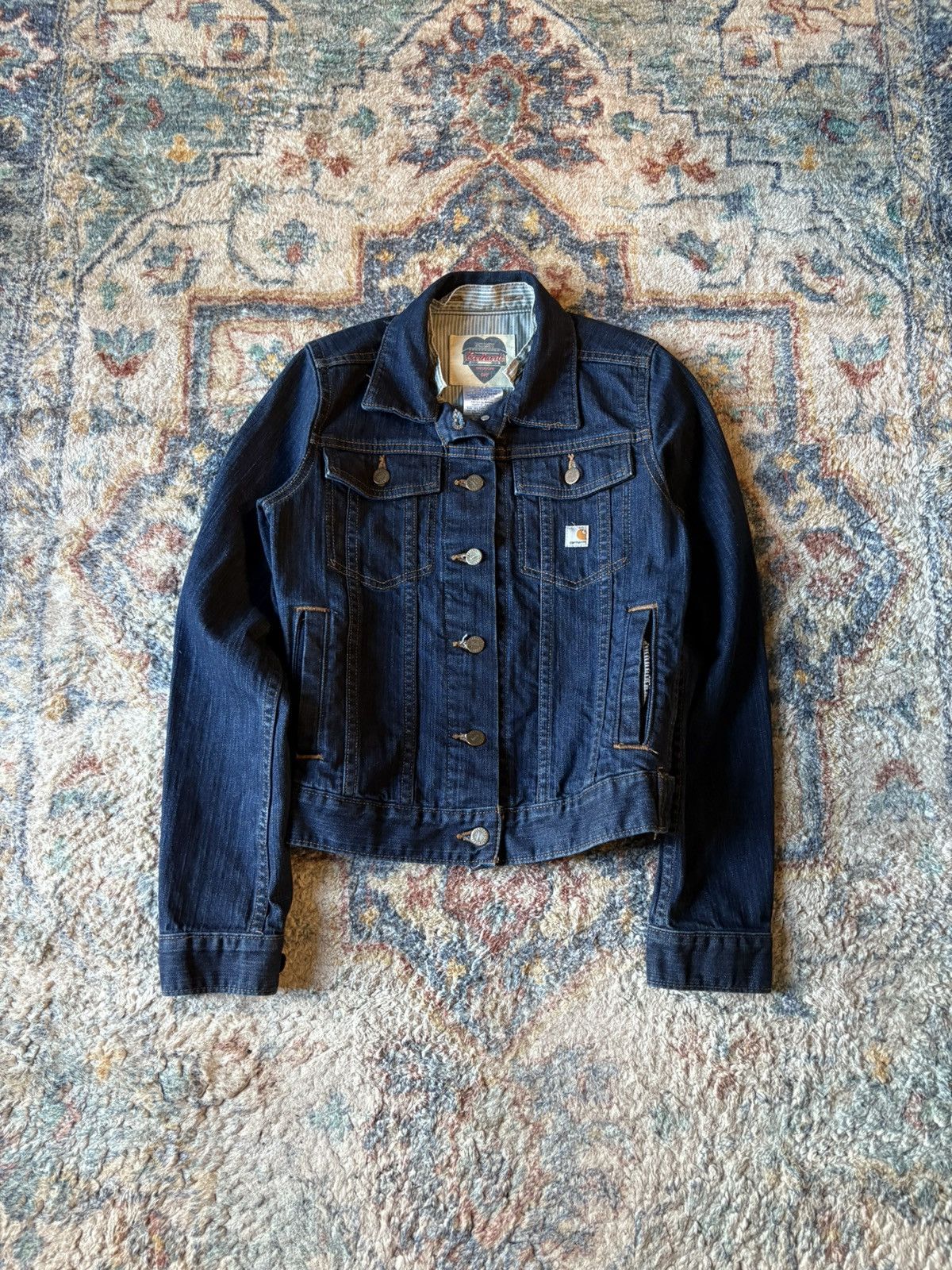 Carhartt Vintage Carhartt J027 Denim Jacket Size XS Size XS / US 0-2 / IT 36-38 - 1 Thumbnail