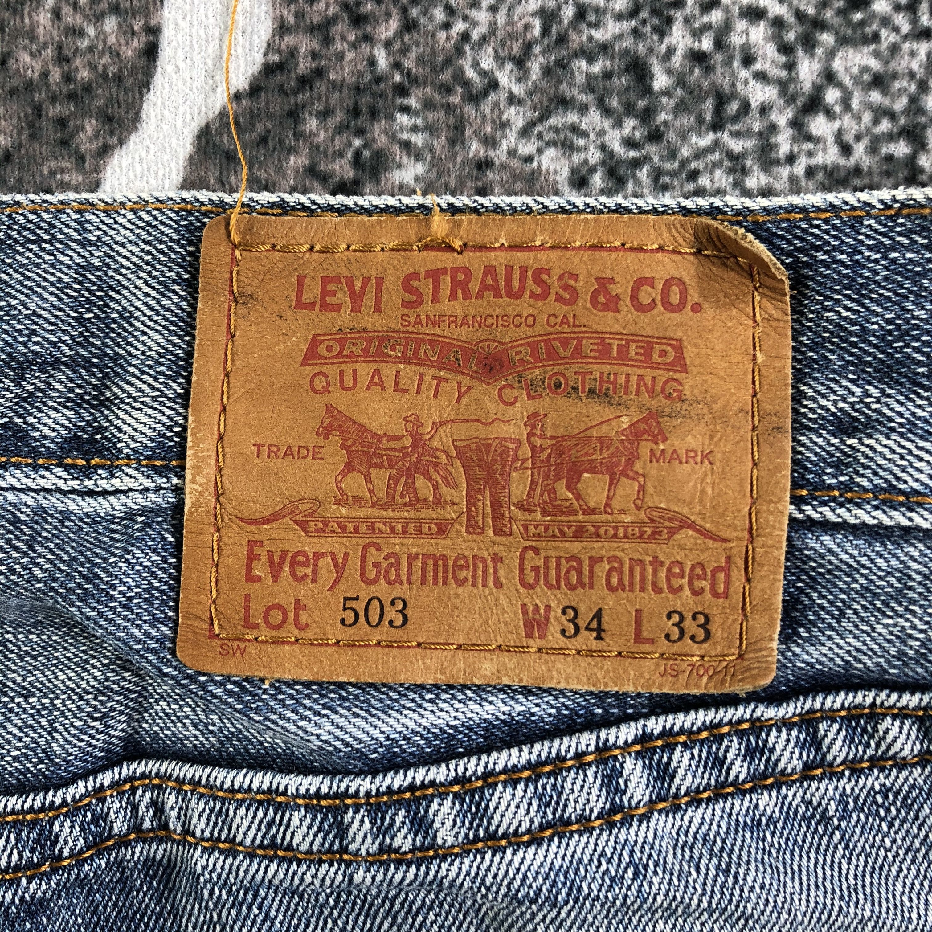 Levi's Vintage Levis 503 Jeans Medium Wash Denim KJ2873 Size US 34 / EU 50 - 5 Thumbnail