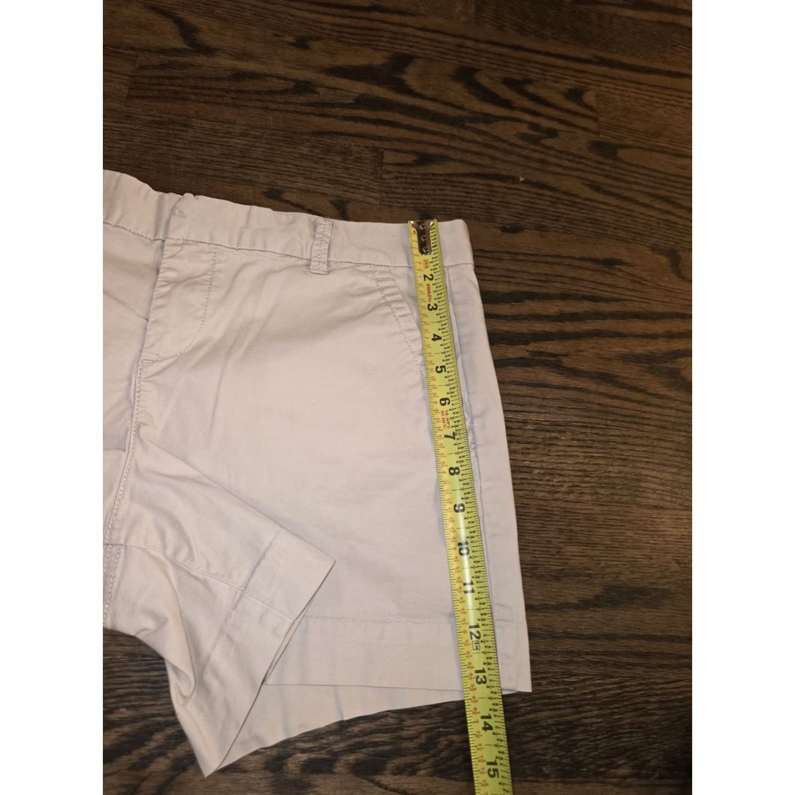 Calvin Klein CALVIN KLEIN White Stretch Cotton 3.5" Casual Summer Shorts Size 10 Women Woven Chino Linen Summer Casual Mens Womens Size 32" / US 10 / IT 46 - 7 Thumbnail
