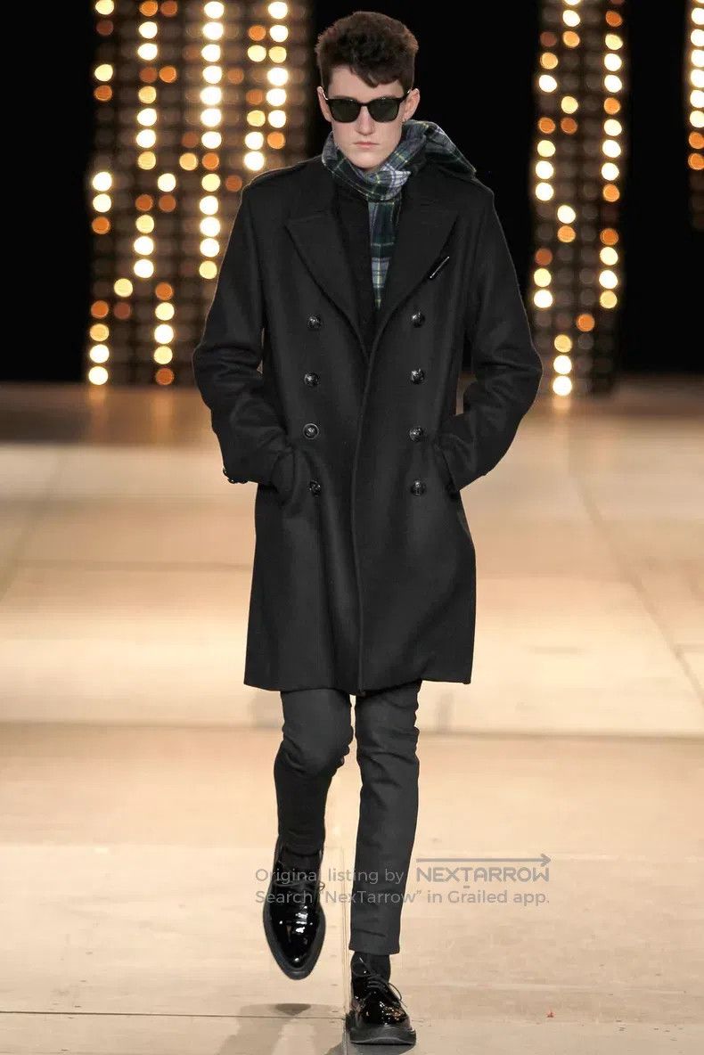 Saint Laurent Paris Saint Laurent Paris Black Wool Double-breasted Anchor Doub Size US M / EU 48-50 / 2 - 6 Thumbnail