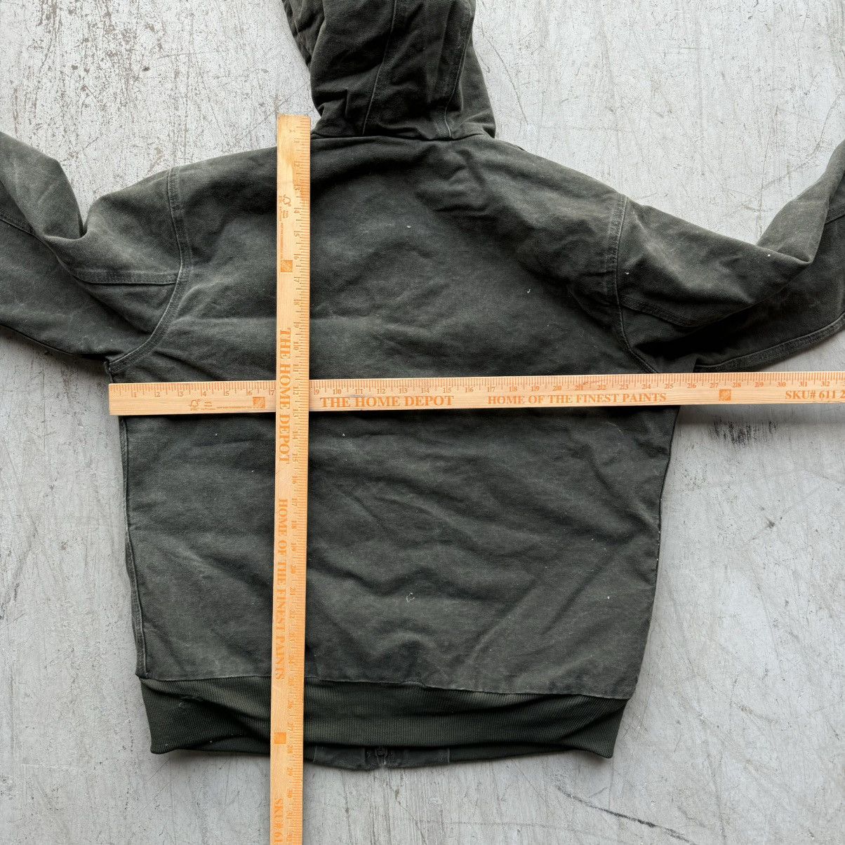 Carhartt × Vintage Vintage Carhartt Moss Green Faded Distressed Jacket Hooded Size US XL / EU 56 / 4 - 5 Thumbnail